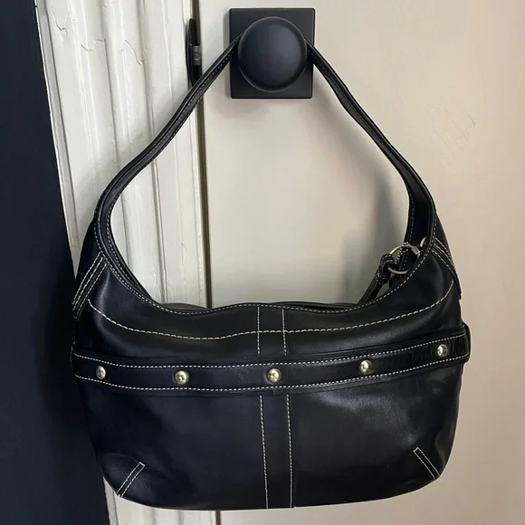 Coach Black Leather Ergo Hobo - Picture 2 of 12
